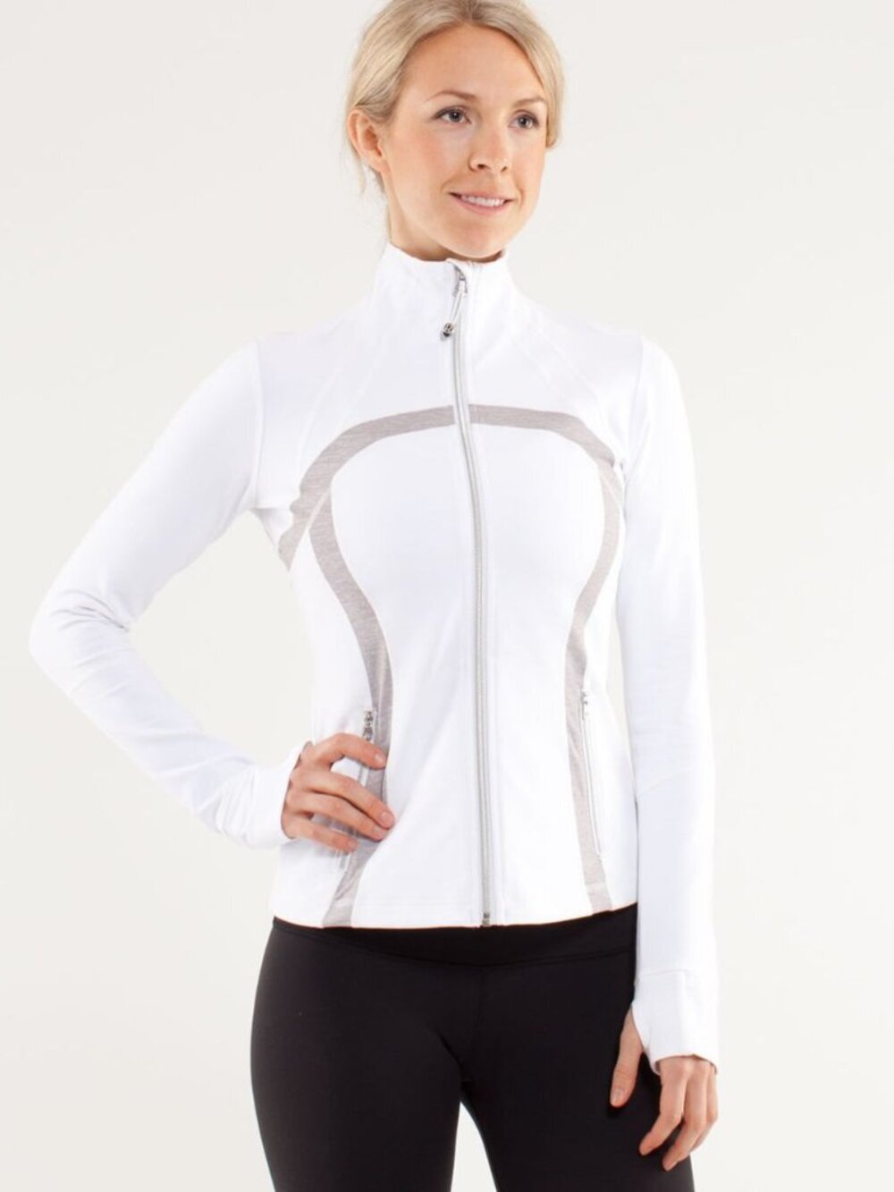 Lululemon Define Jacket in White/Metalic Silver **Limited Edition**